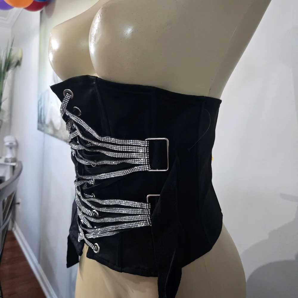 Black Corset with Silver Accents - Picture 5 of 11